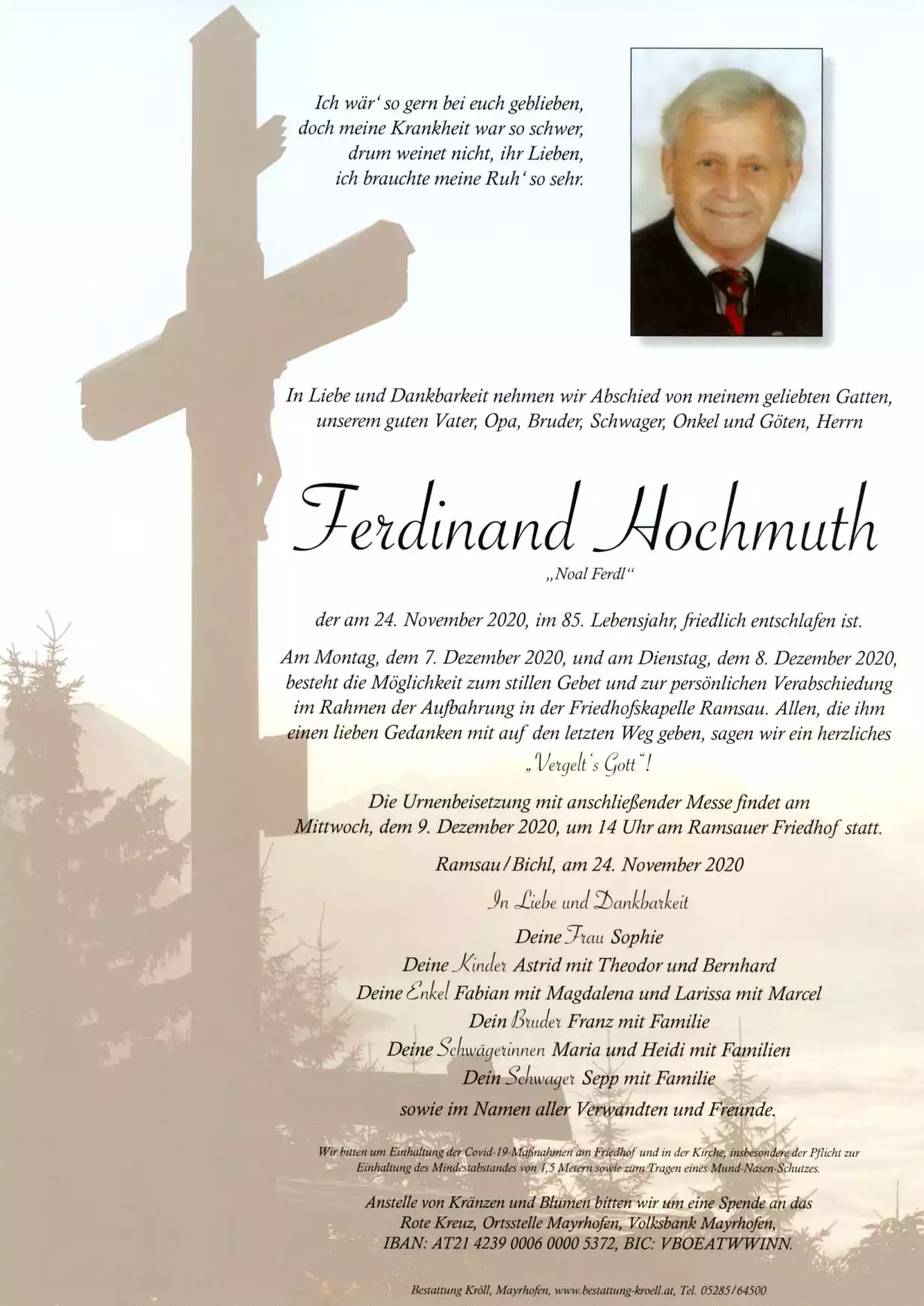 Parte von Ferdinand Hochmuth